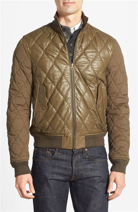 burberry brit leather bomber jacket